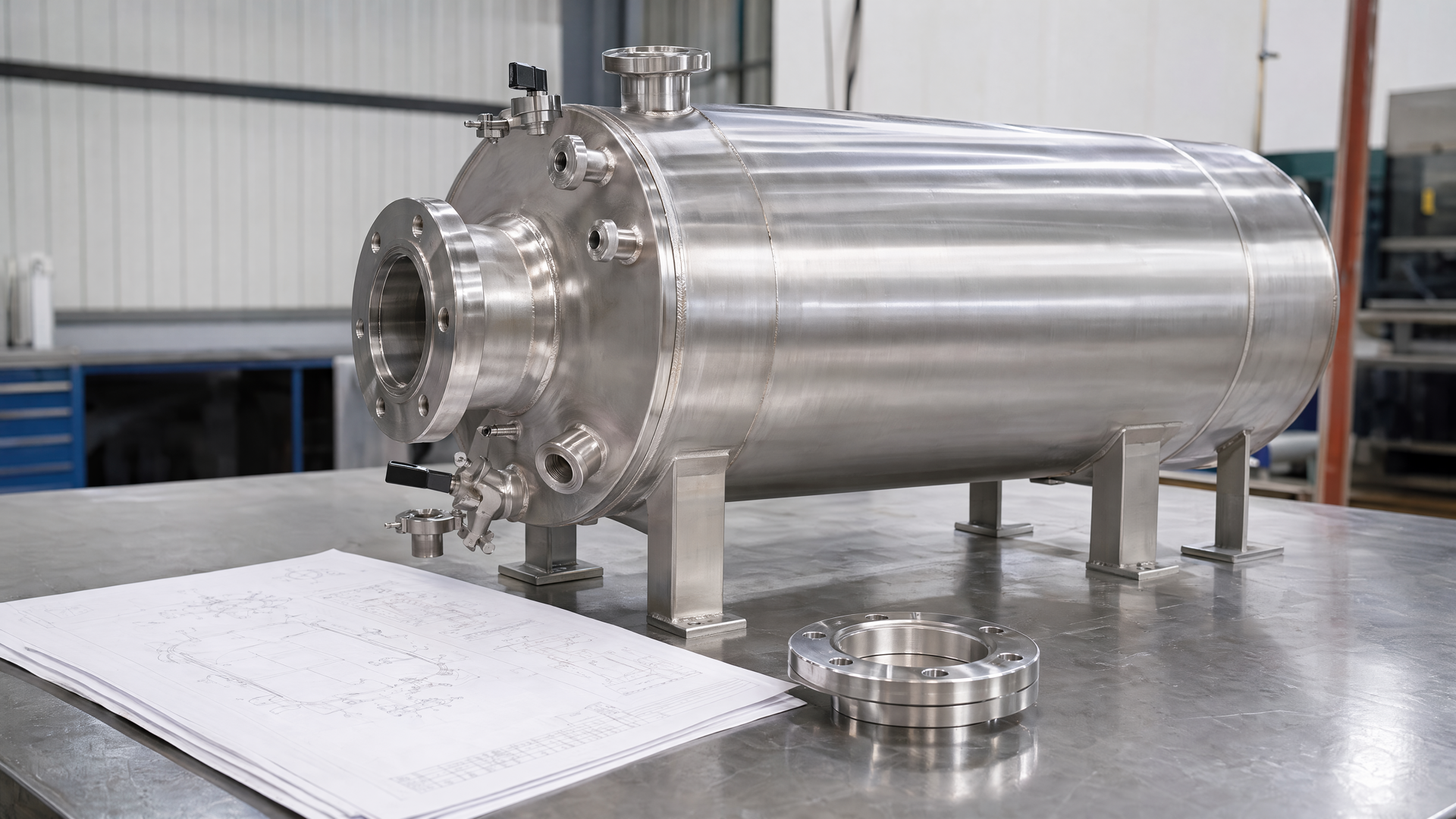 Tank drawing handoff with flange and interface clues